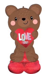 Anagram Satin Love Bear 49" Airloonz Foil Balloon
