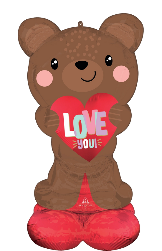 Anagram Satin Love Bear 49" Airloonz Foil Balloon