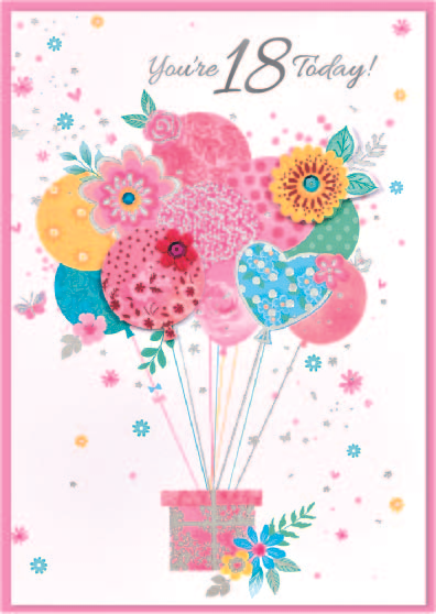 Isabel's Garden 6 Pack Cards C50 Birthday Age 18
