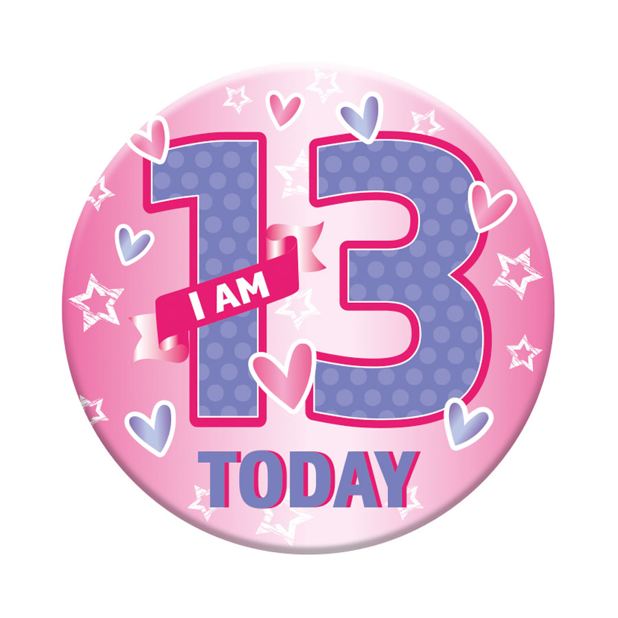Small Badges Age 13 Female 6pk