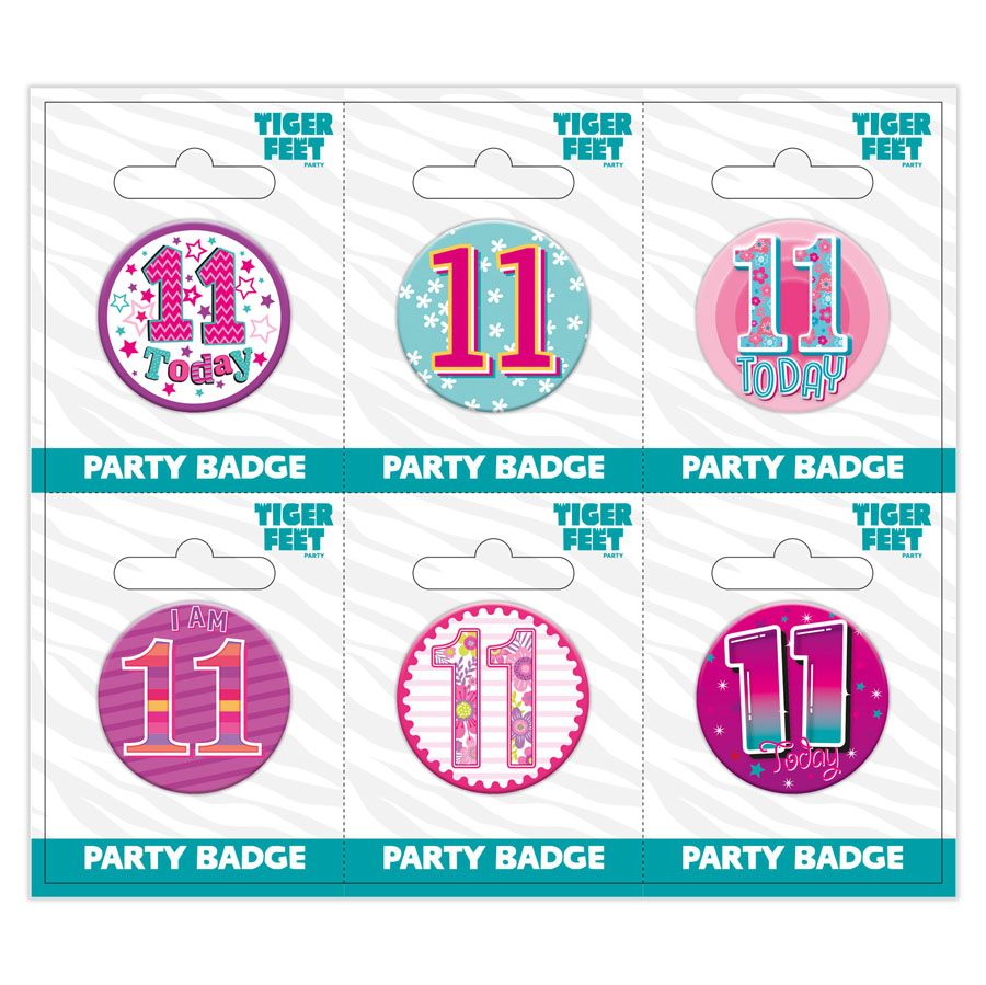 Small Badges Age 11 Female 6pk