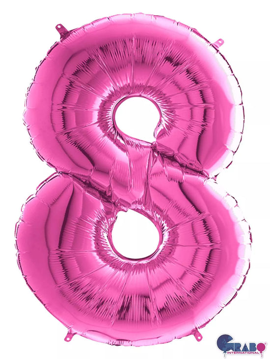 Grabo Foil Balloon Fuchsia 26" Number 8