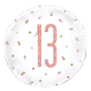 Unique Foil Balloon Rose Gold Glitz Age 13 18"