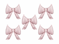 Powder Pink 10" Bow Foil Balloons For Garlands 5pk