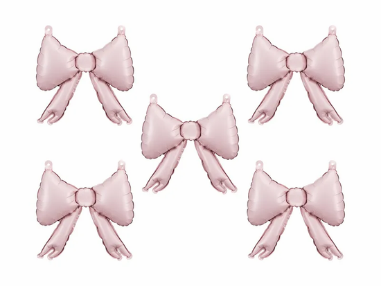 Powder Pink 10" Bow Foil Balloons For Garlands 5pk