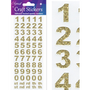 Eleganza Gold Craft Number Stickers