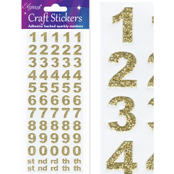 Eleganza Gold Craft Number Stickers