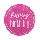 Unique Foil Balloon Pink Glitz Birthday 18"