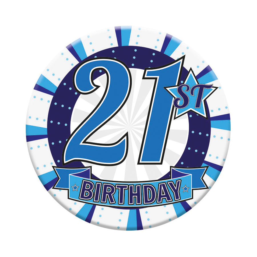 Six small Tiger Feet birthday badges displaying the number 21 for age celebration.