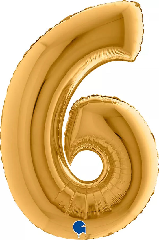 Grabo Foil Balloon Gold 40" Number 6