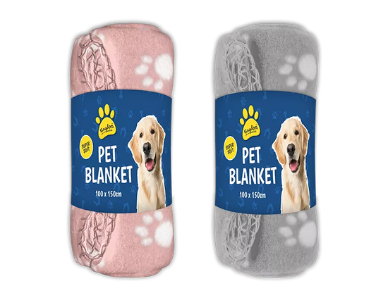 Super Soft Pet Blanket 100x150cm (Colour May Vary)