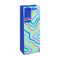 Eurowrap 6 Pack Gift Bag Neon Wave Bottle