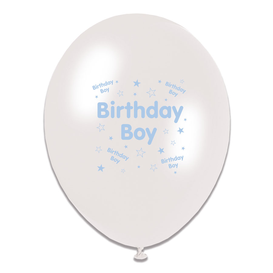 Tiger Feet Birthday Male Latex Balloons 6x8pk