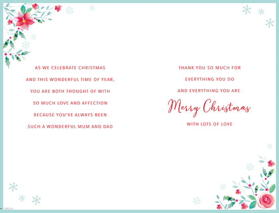 Regal 6 Pack C90 Cards Christmas Mum & Dad
