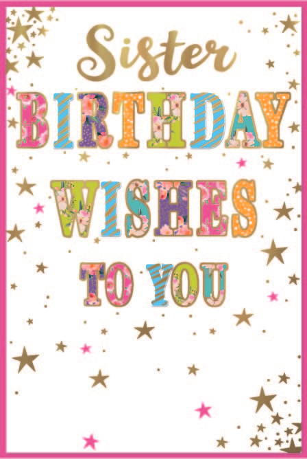 Simon Elvin 6 Pack Cards C75 Birthday Sister