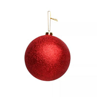 Glitter Shatterproof Bauble Red 15cm