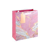 Eurowrap 6 Pack Gift Bag Pink Marble Medium