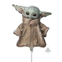 Anagram Foil Balloon Mandalorian Baby Yoda 9"