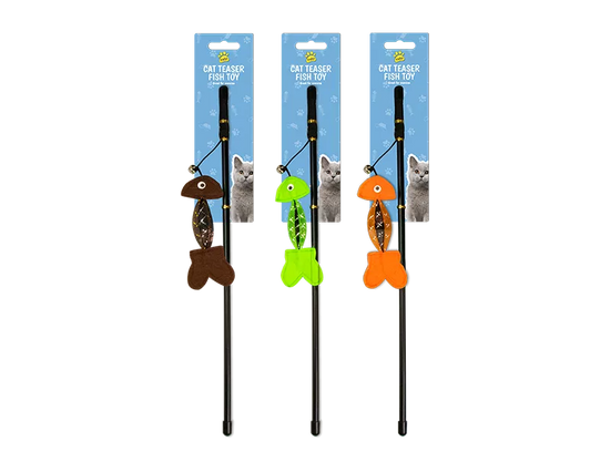 Cat Teaser Fish Toy (Colour May Vary)