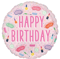 Anagram Spa Party Birthday 18" Foil Balloon