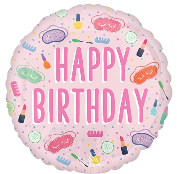 Anagram Spa Party Birthday 18" Foil Balloon