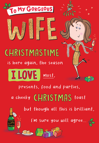 Regal 6 Pack C75 Cards Christmas Wife