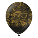 Kalisan Snake Black & Gold 11" Latex Balloons 25pk