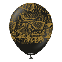 Kalisan Snake Black & Gold 11" Latex Balloons 25pk