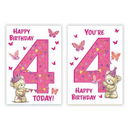 Poppyhill C50 Birthday Age 4 12pk