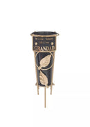 David Fischoff Grave Vase for Grandad, 36cm keepsake urn with engraved design, made of durable material for memorial purposes.