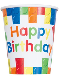 Building Blocks 9oz Paper Cups 8pk