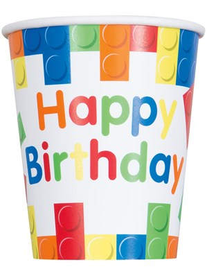 Building Blocks 9oz Paper Cups 8pk