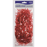 Shredded Tissue Paper Metallic Red 28g 6pk