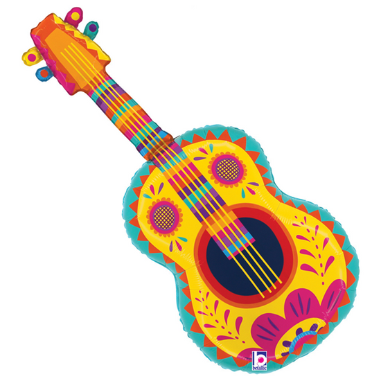 Festive Guitar 35" Large Foil Balloon