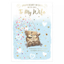 Set of six Prelude C50 Anniversary Wife greeting cards, featuring elegant designs for special occasions.