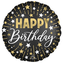 Anagram Black, Gold & Silver 18" Foil Balloon