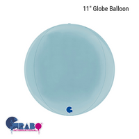 Grabo Foil Balloon Pastel Blue Globe 11"