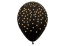 Sempertex Confetti Gold & Black 12" Latex 25pk