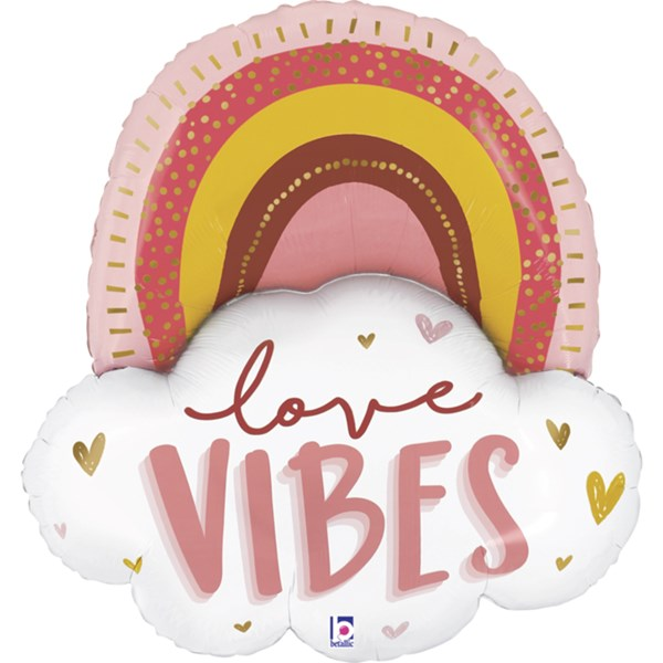 Boho Love Vibes Rainbow 35" Foil Balloon