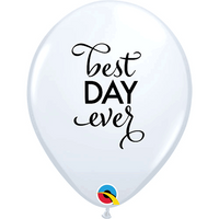 Qualatex Wedding Best Day Ever 11" Latex 25pk