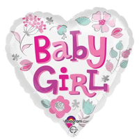 Anagram Baby Girl Heart 18" Foil Balloon