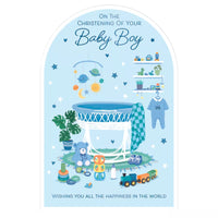 Prelude 6-pack Christening open cards featuring elegant religious designs for special baptism or christening celebrations.