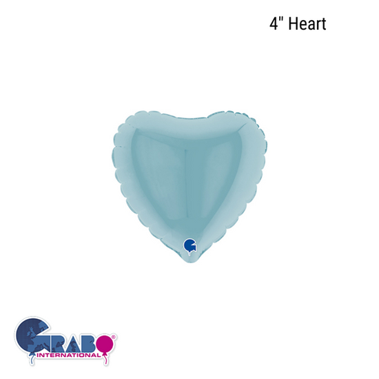 Grabo Foil Balloon Pastel Blue Heart 4"