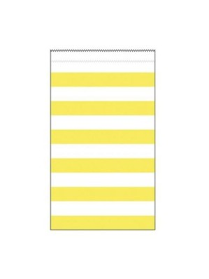 Creative Party 15 Pack Treat Bags Yellow Stripes