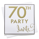 6pk C133SQ Invitations Birthday Age 70