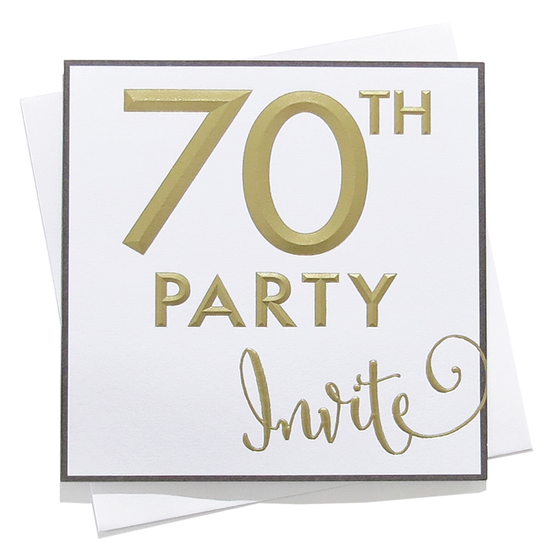6pk C133SQ Invitations Birthday Age 70