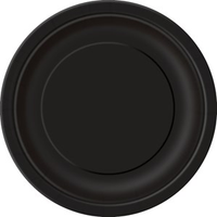 Unique 8 Pack Plates Midnight Black Round 9