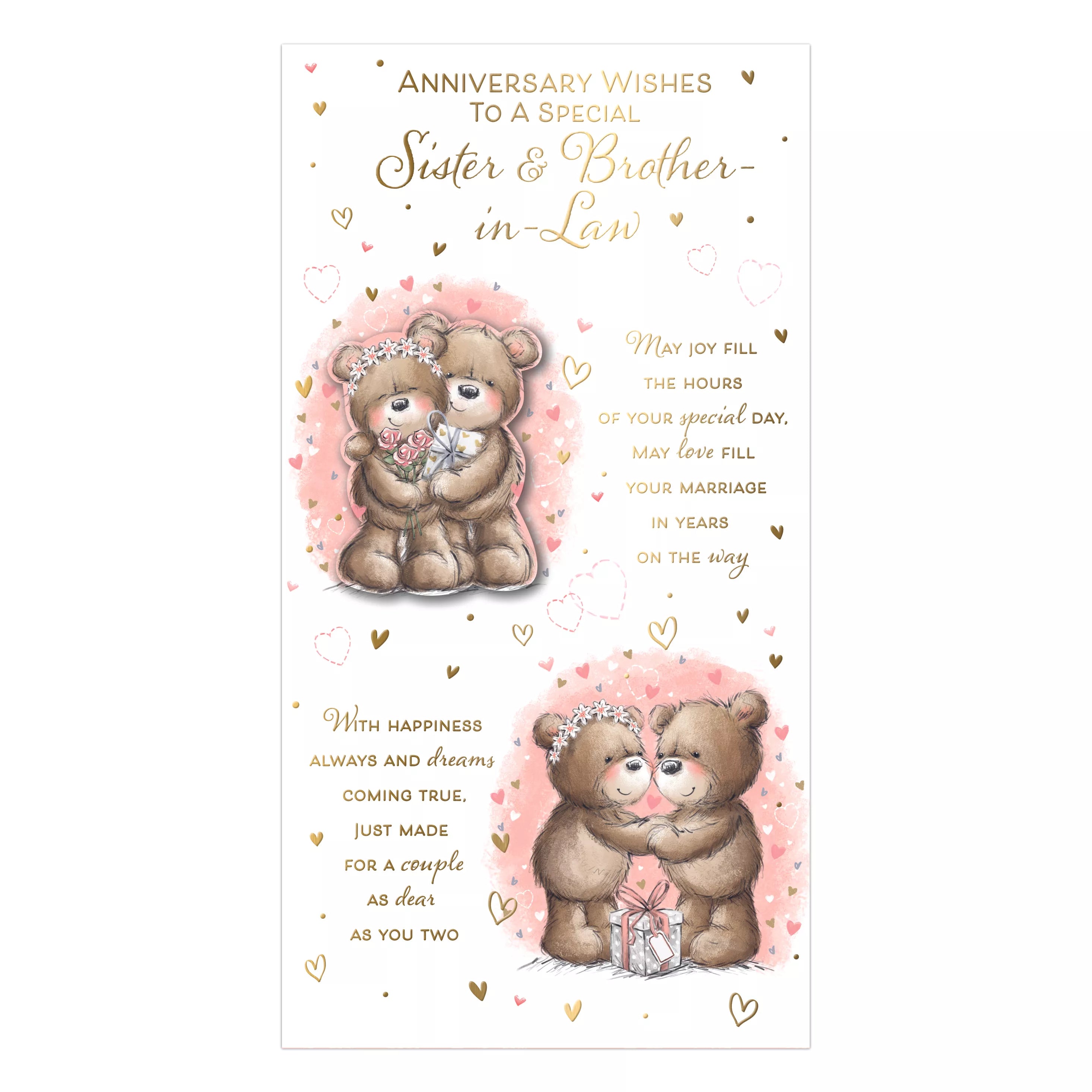 Set of six Prelude C55 Anniversary Sister & BIL greeting cards featuring floral and celebratory designs.