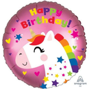 Anagram Satin Unicorn Birthday 18" Foil Balloon