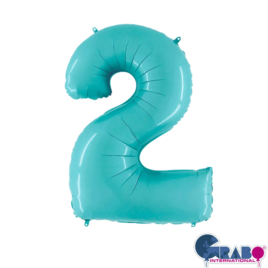 Grabo Foil Balloon Pastel Blue 26" Number 2
